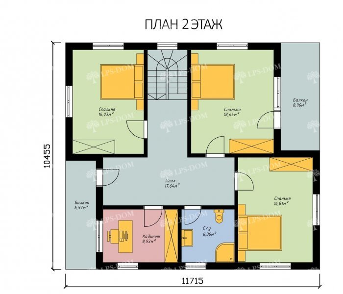 КАРКАСНЫЙ ДОМ РИЧМОНД планировка 2