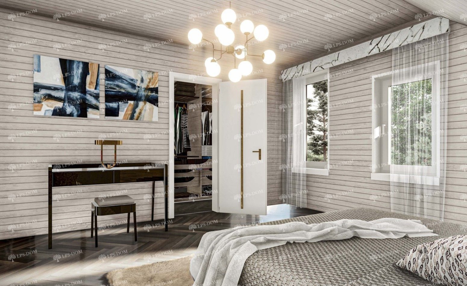 КАРКАСНЫЙ ДОМ НАНСИ фото интерьера 11