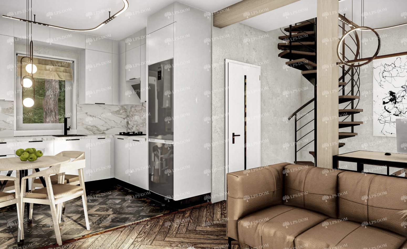 КАРКАСНЫЙ ДОМ КРОЛИ фото интерьера 3