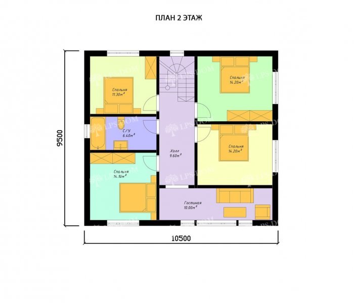 КАРКАСНЫЙ ДОМ ВАТЕРЛОО планировка 2
