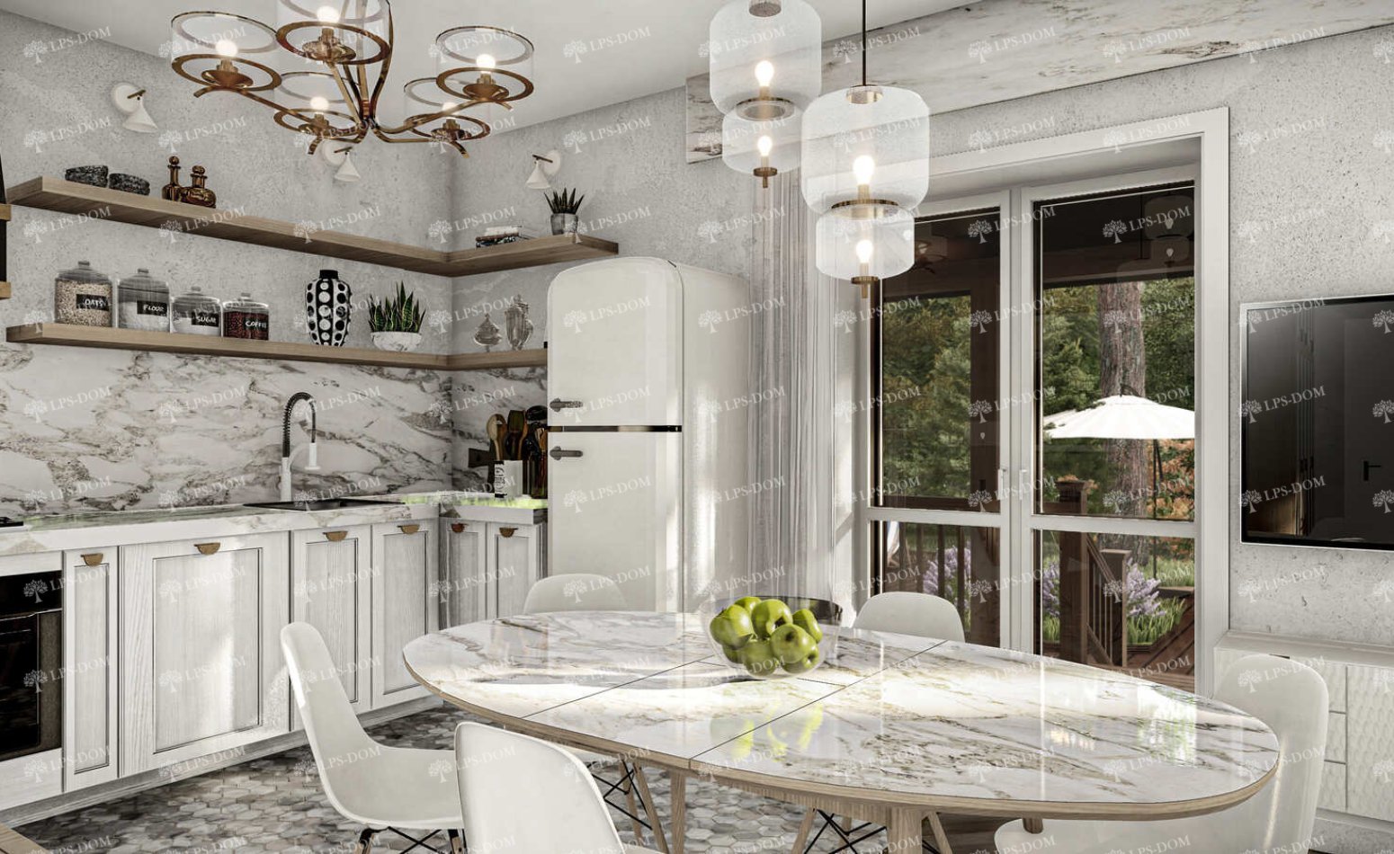 КАРКАСНЫЙ ДОМ БОРДО фото интерьера 8