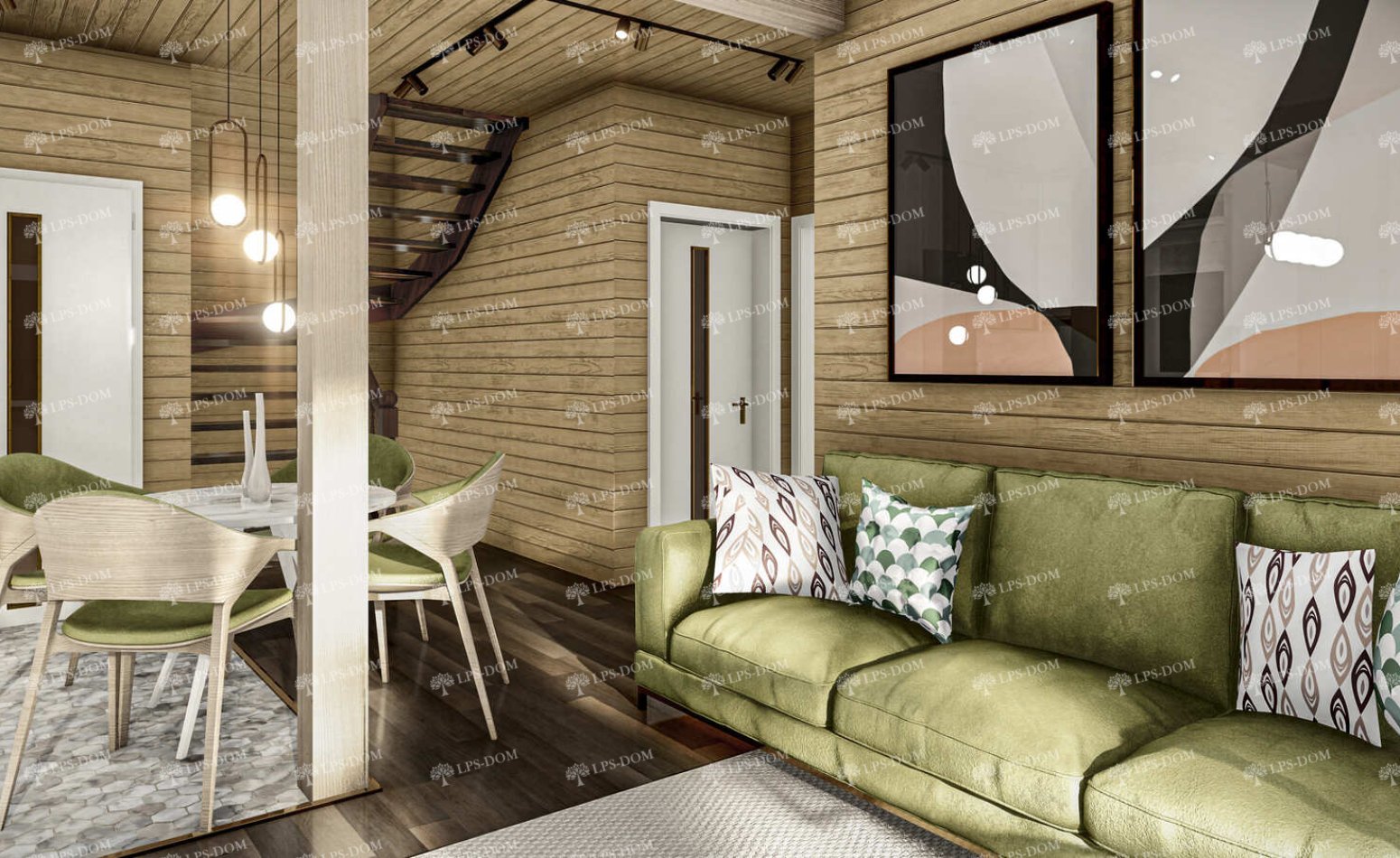 КАРКАСНЫЙ ДОМ ФОДЖА фото интерьера 23