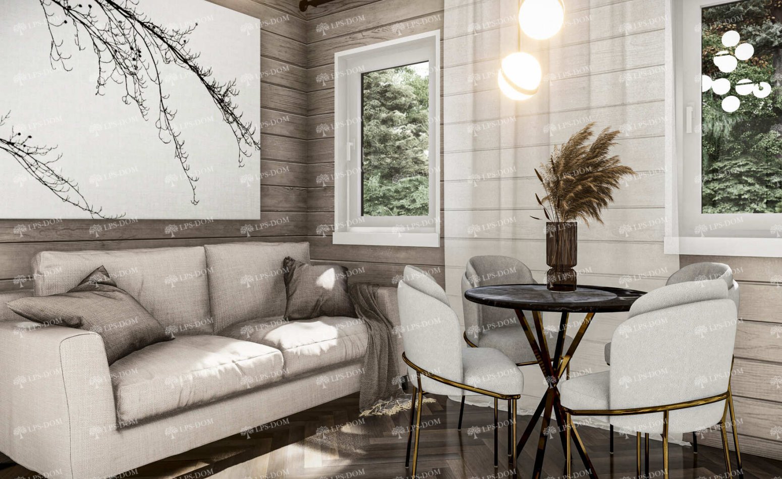 КАРКАСНЫЙ ДОМ ОЛЬБОРГ фото интерьера 3