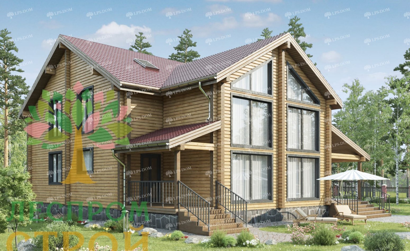 ПРОЕКТ ДОМА ИЗ КЛЕЕНОГО БРУСА АЛЕКСАНДРИЯ фото 2