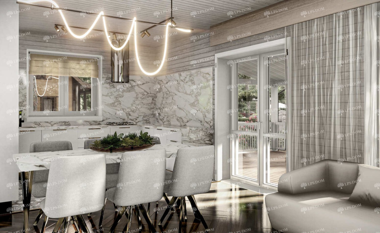 КАРКАСНЫЙ ДОМ БИРКА фото интерьера 5