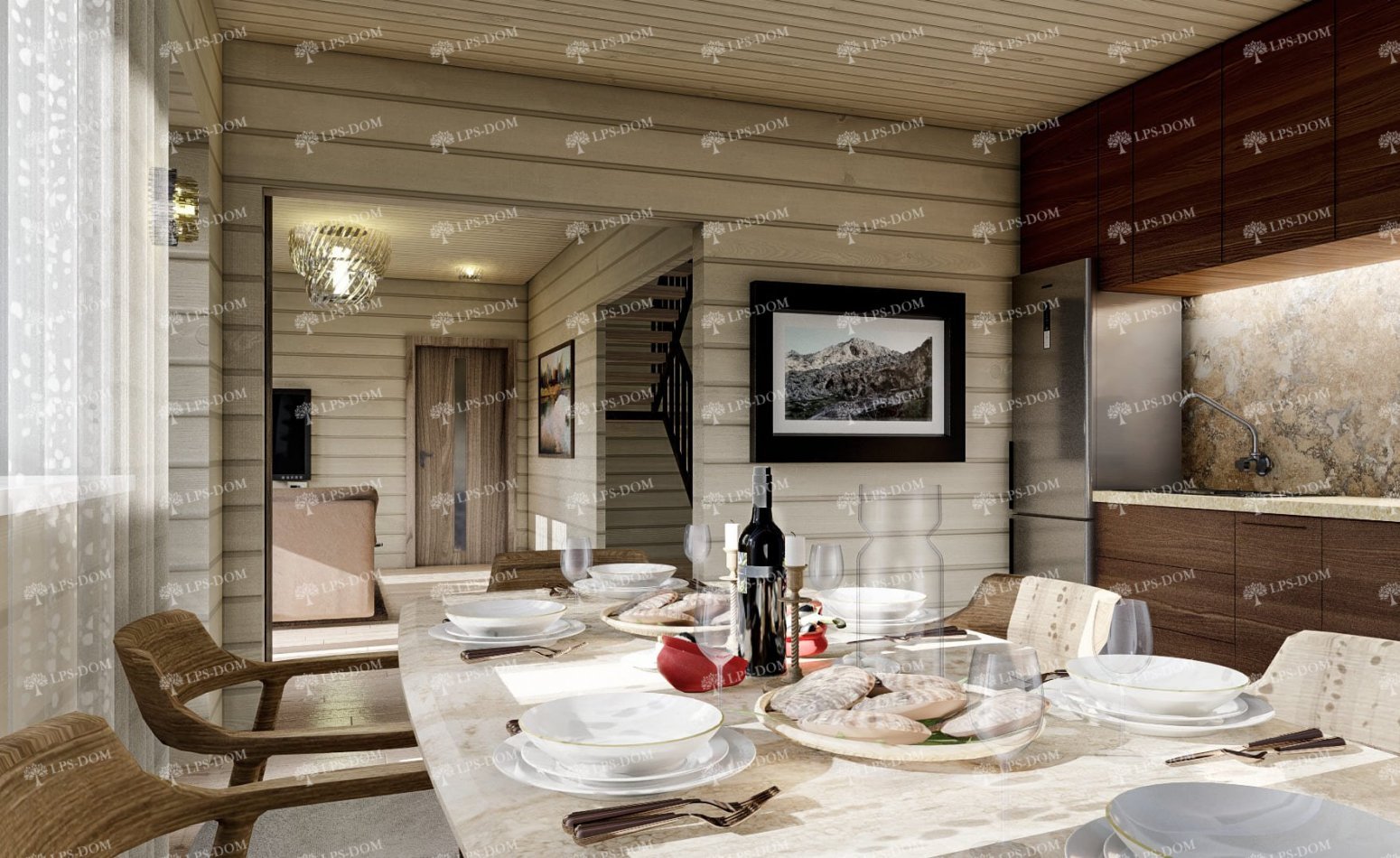 КАРКАСНЫЙ ДОМ АЛТА фото интерьера 3