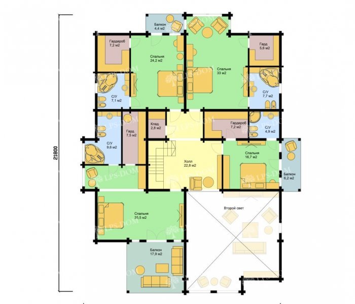 ПРОЕКТ КОПЕНГАГЕН планировка 2