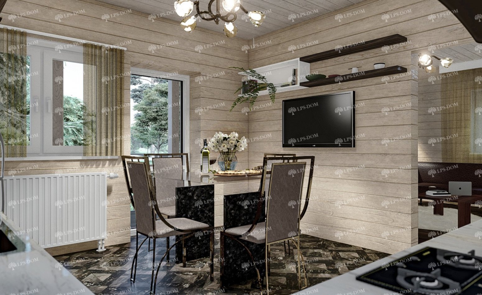 КАРКАСНЫЙ ДОМ МАНЧЕСТЕР фото интерьера 7