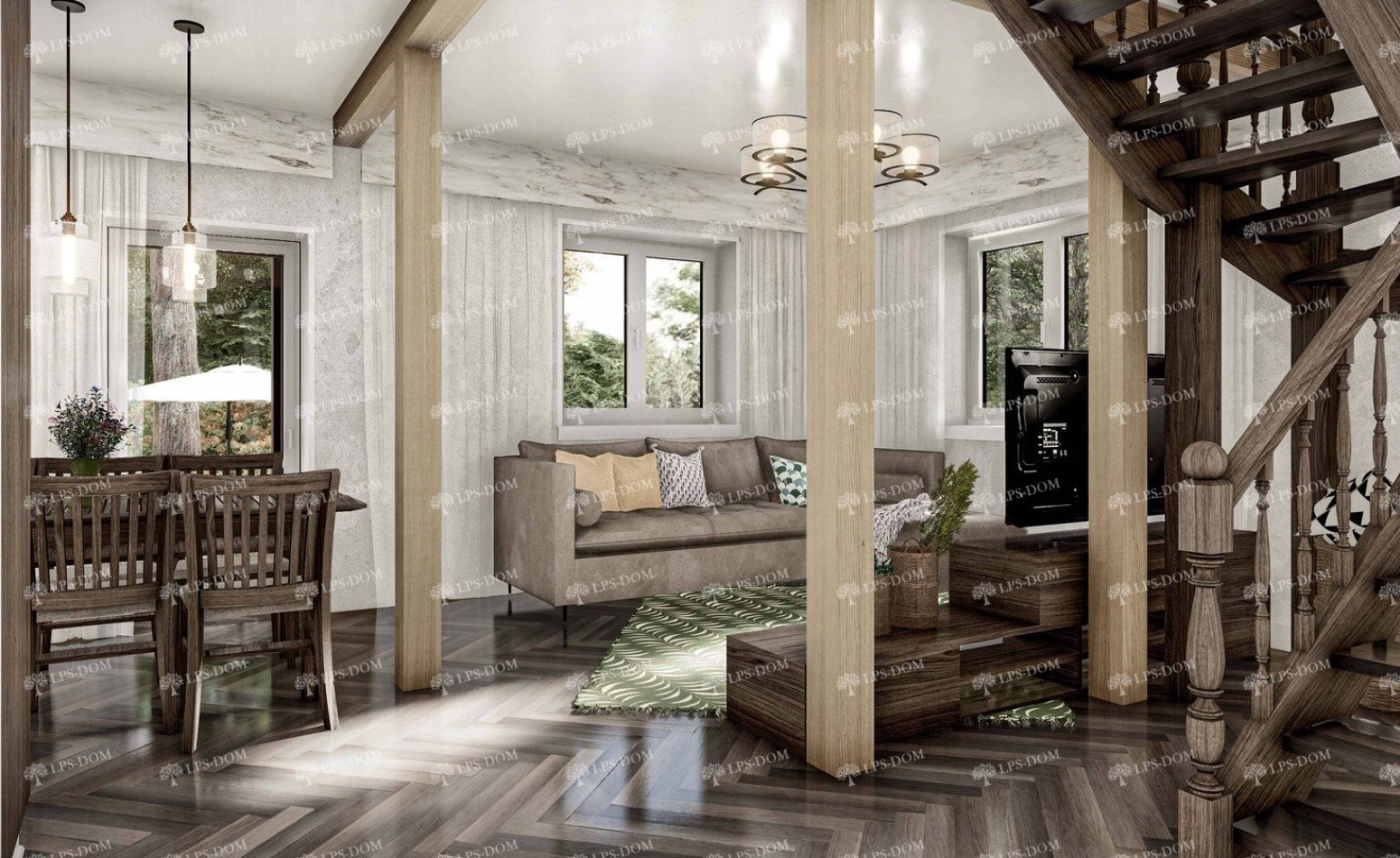 КАРКАСНЫЙ ДОМ ВЕРНИК фото интерьера 3