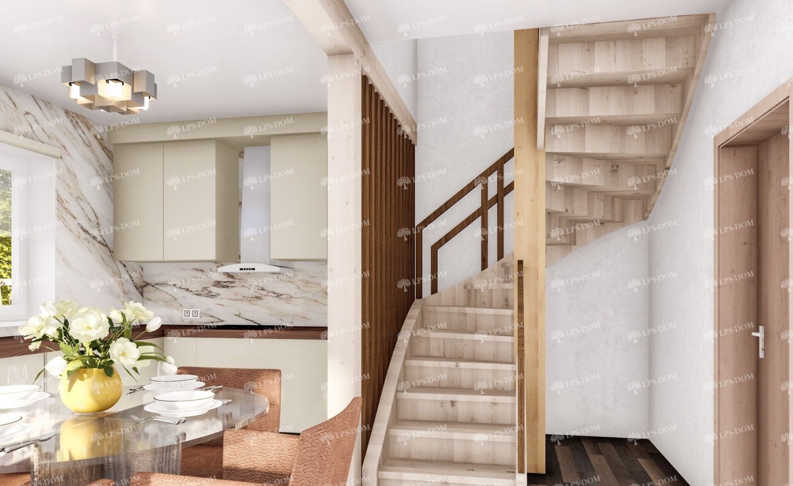 КАРКАСНЫЙ ДОМ АВИНЬЕН фото интерьера 3