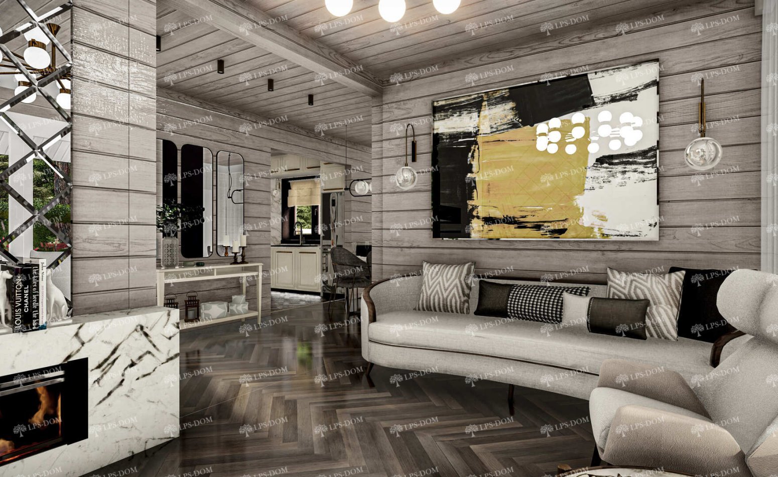 КАРКАСНЫЙ ДОМ САБАДЕЛЬ фото интерьера 9