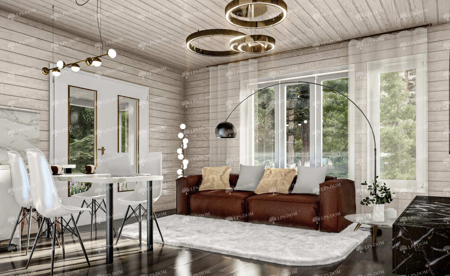 КАРКАСНЫЙ ДОМ ВАЛАНС фото интерьера 4