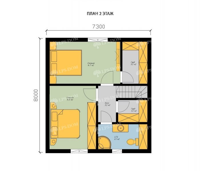 КАРКАСНЫЙ ДОМ ОСТИН планировка 2