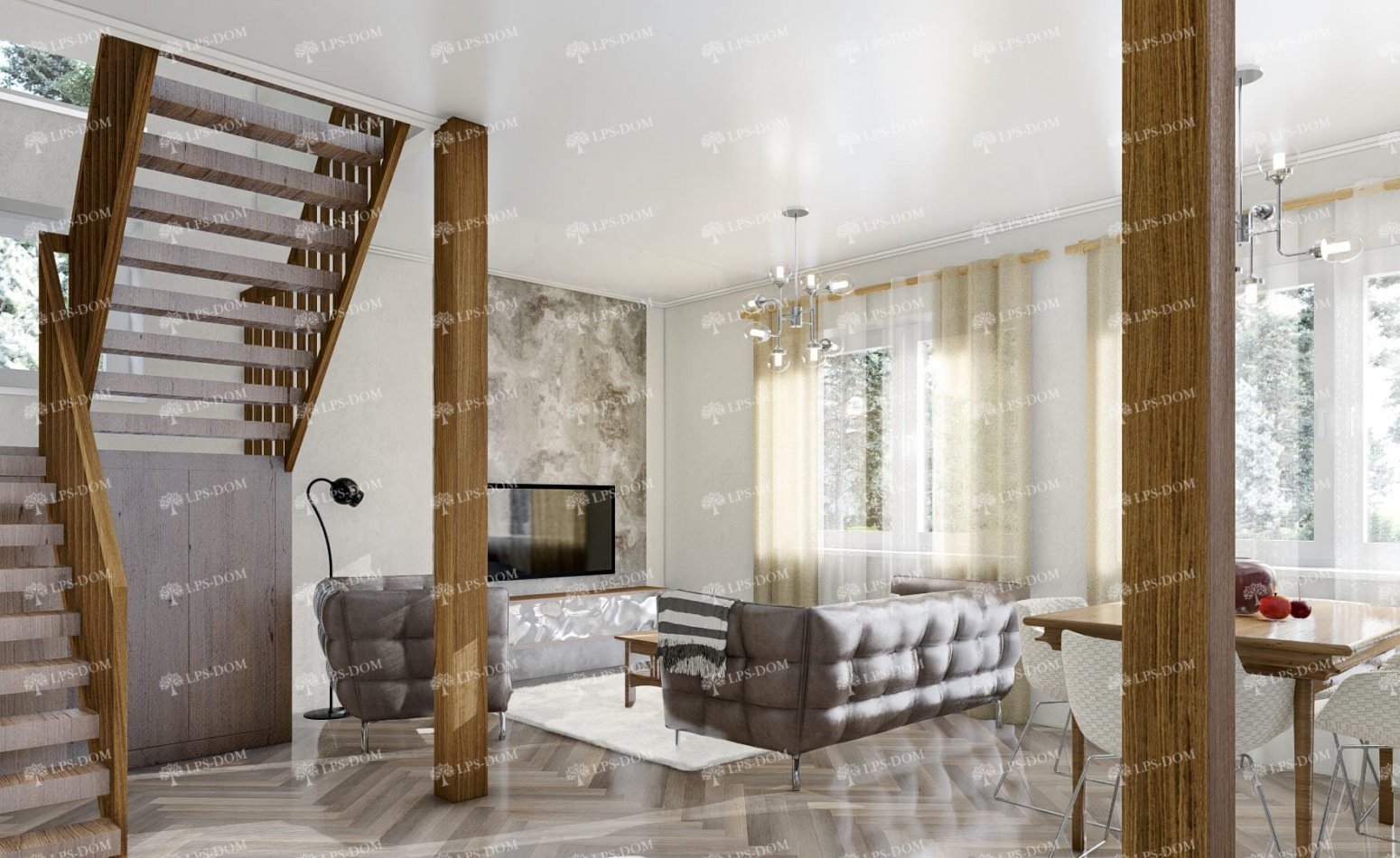 КАРКАСНЫЙ ДОМ ПИТЕРБОРО фото интерьера 3