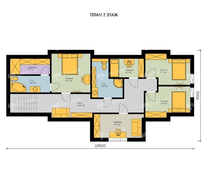 КАРКАСНЫЙ ДОМ ТИБЕТ планировка 2