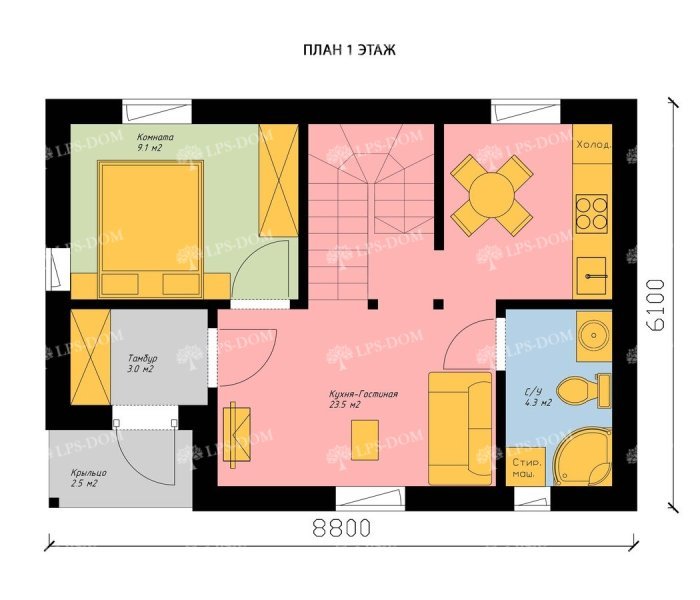 КАРКАСНЫЙ ДОМ ПАРМА планировка 3
