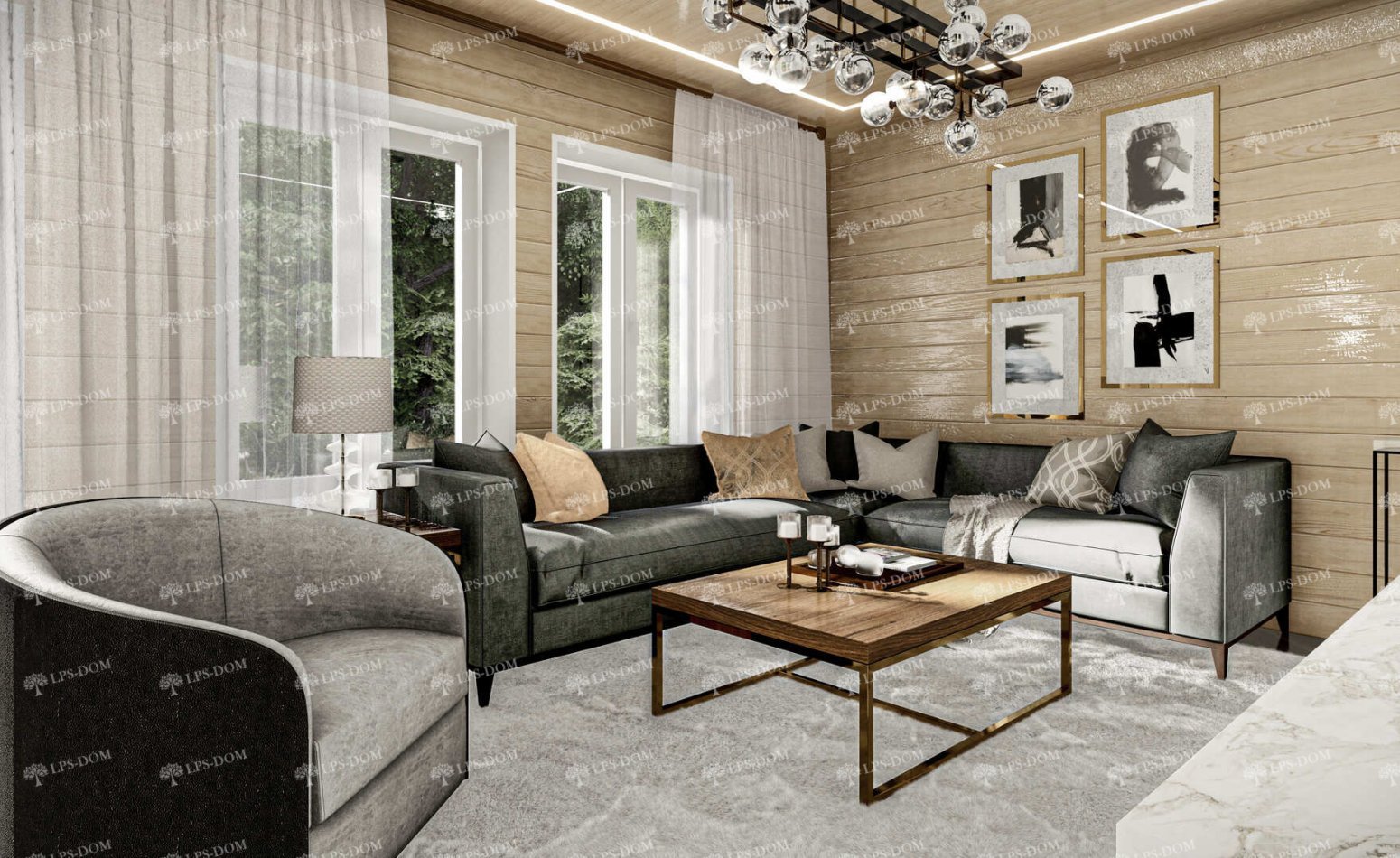 КАРКАСНЫЙ ДОМ БЕРЛИНГТОН фото интерьера 14