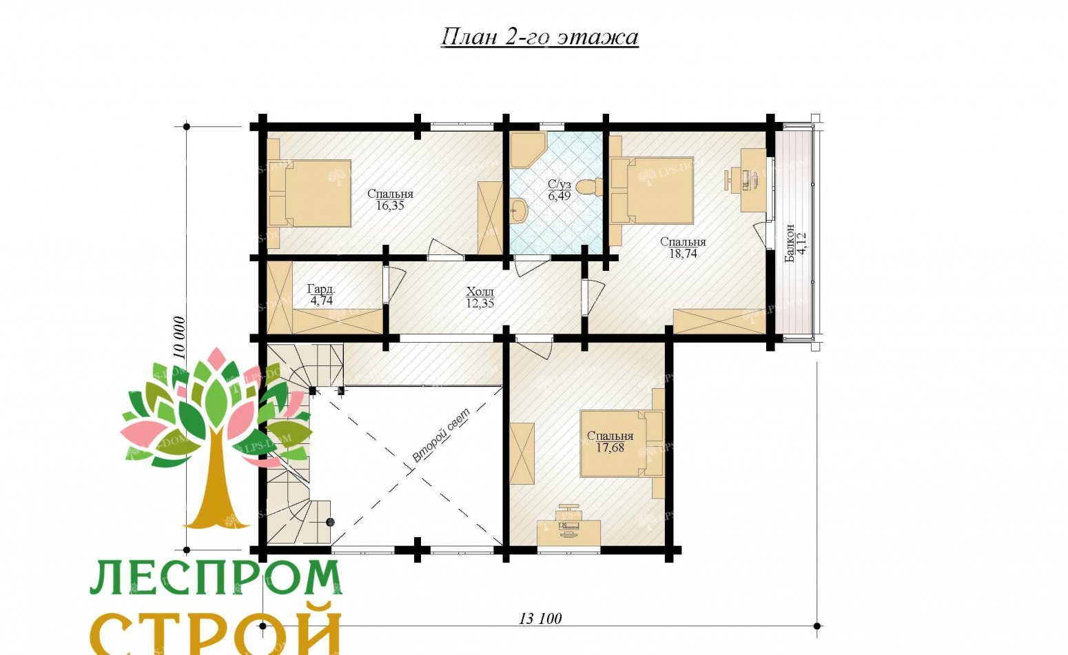 ПРОЕКТ ДОМА ИЗ КЛЕЕНОГО БРУСА ОРЛАНДО фото 5