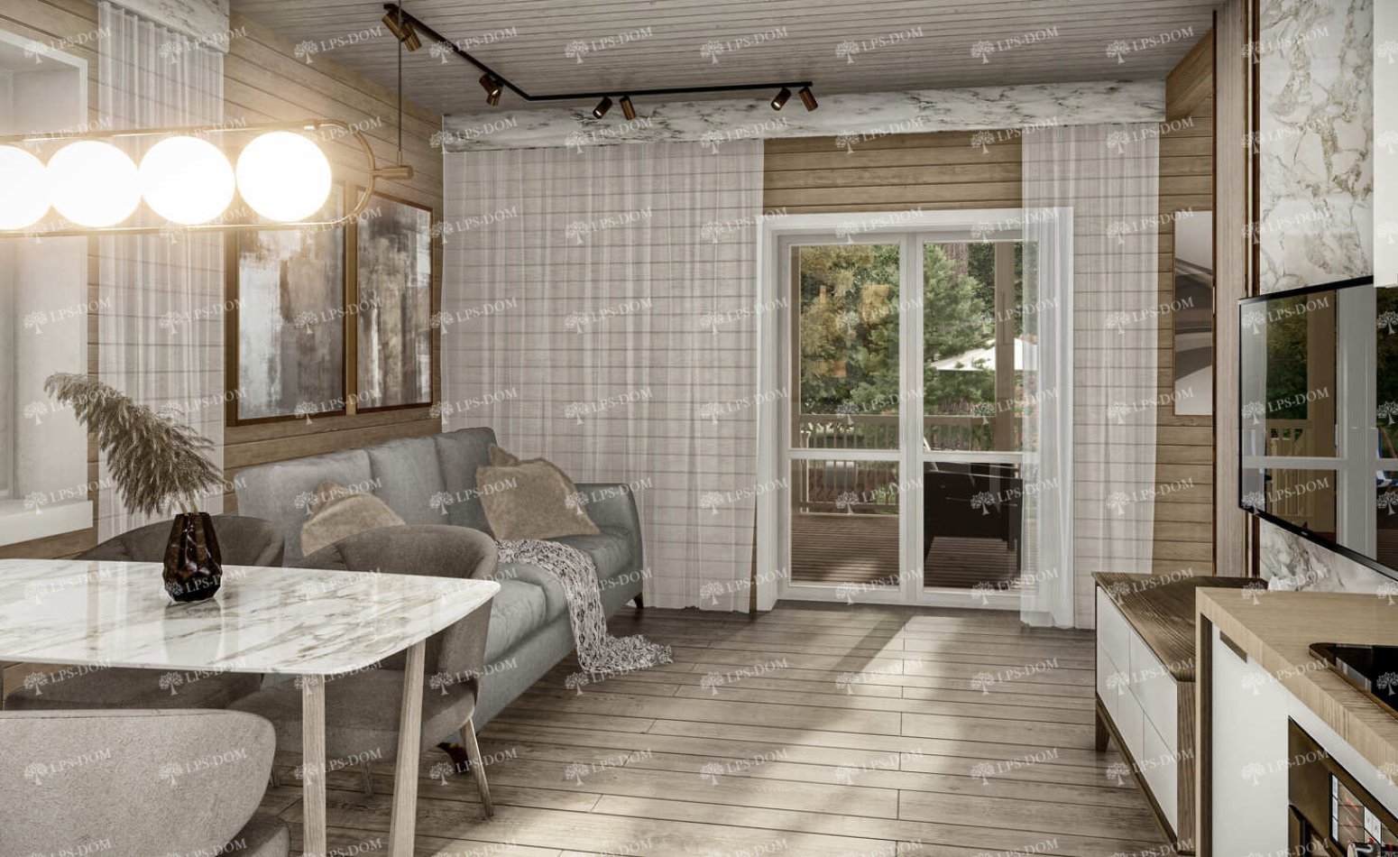 КАРКАСНЫЙ ДОМ ПУАТЬЕ фото интерьера 16