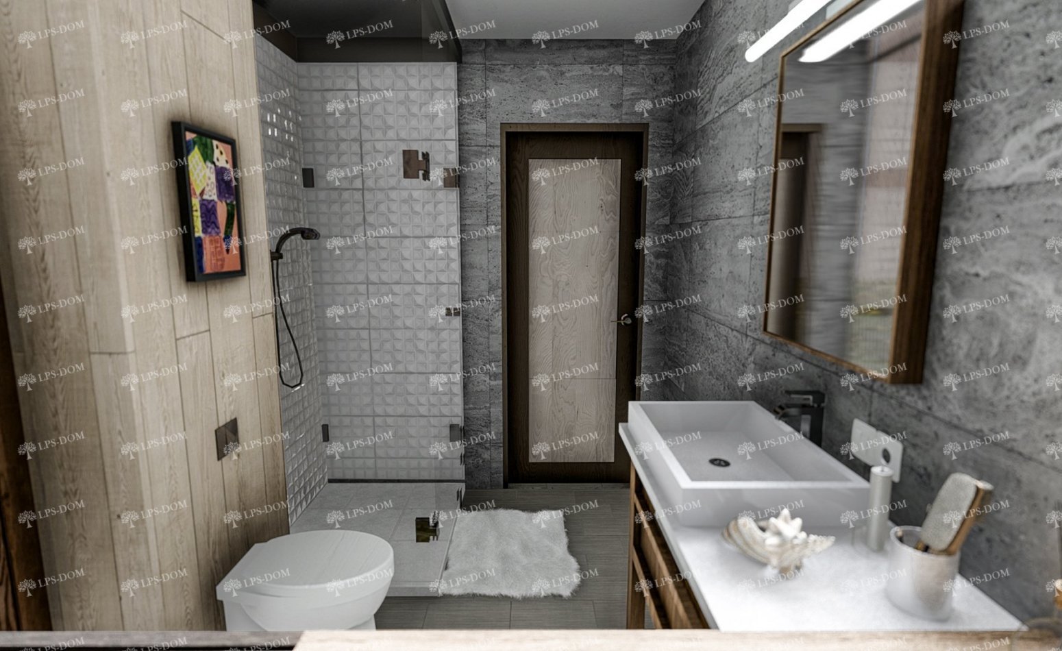 КАРКАСНЫЙ ДОМ МОНПЕЛЬЕ фото интерьера 11