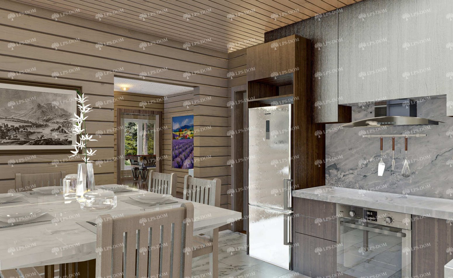 КАРКАСНЫЙ ДОМ ВЕЗУВИЙ фото интерьера 4