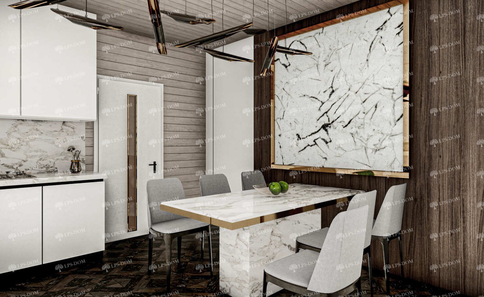 КАРКАСНЫЙ ДОМ АТЛОН фото интерьера 10