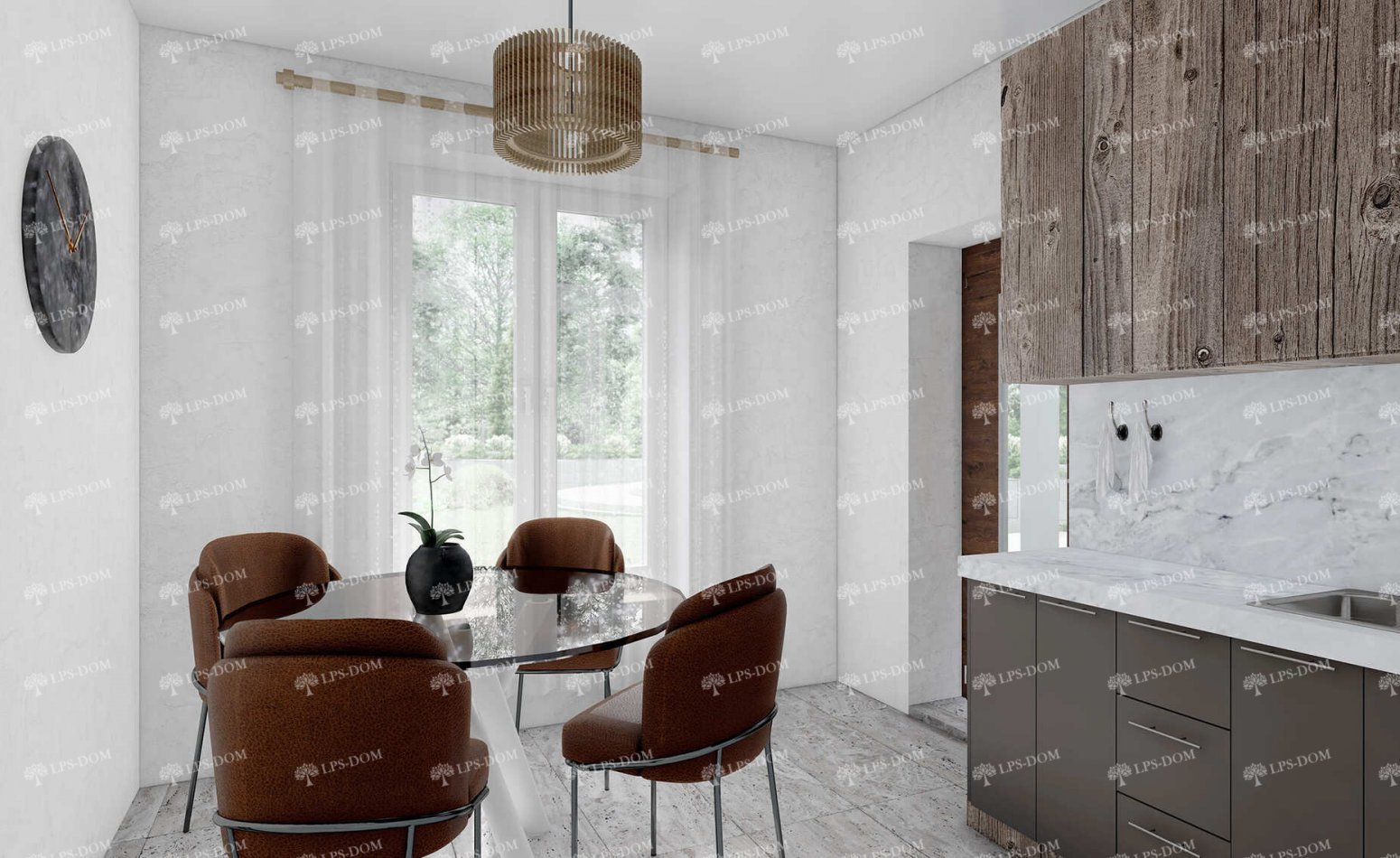 КАРКАСНЫЙ ДОМ ШАРЛЕРУА фото интерьера 4