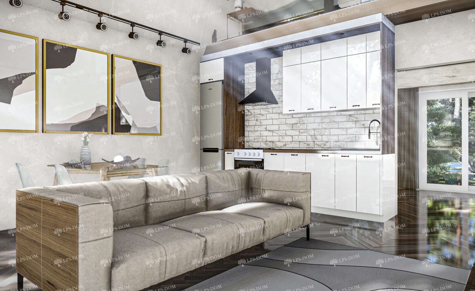 КАРКАСНЫЙ ДОМ ДЖУНО фото интерьера 8