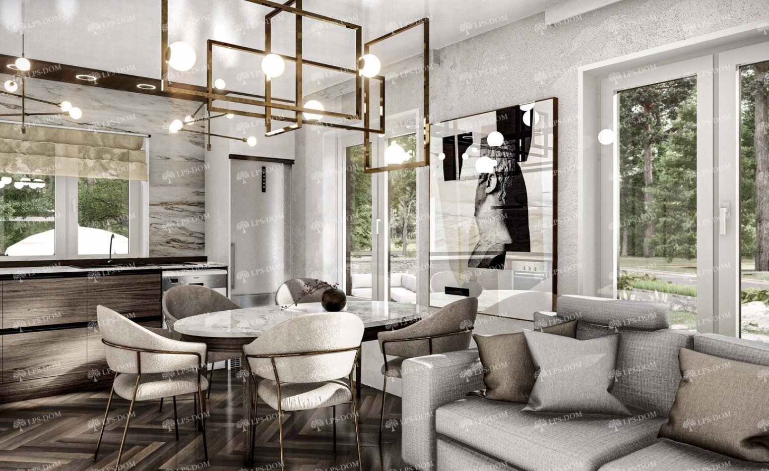 КАРКАСНЫЙ ДОМ АЛЬТА фото интерьера 9