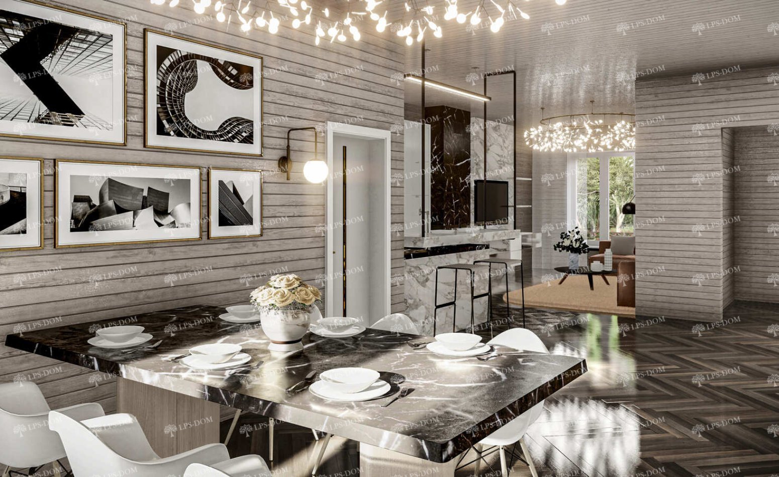 КАРКАСНЫЙ ДОМ ГАП фото интерьера 3