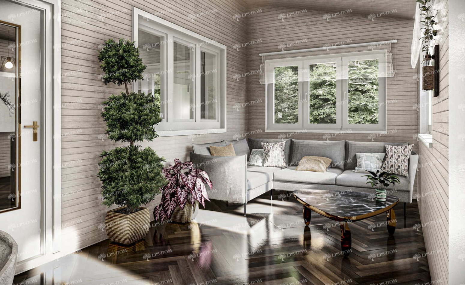 КАРКАСНЫЙ ДОМ ЖЕНВИЛЬЕ фото интерьера 8