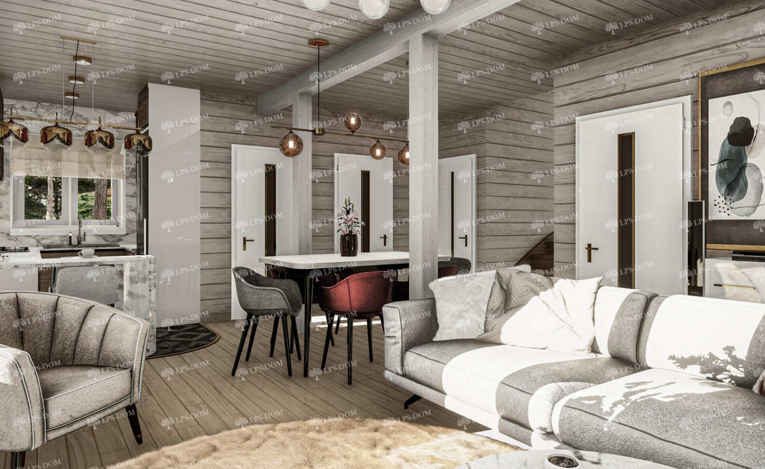 КАРКАСНЫЙ ДОМ ПРИВЕРНО фото интерьера 12