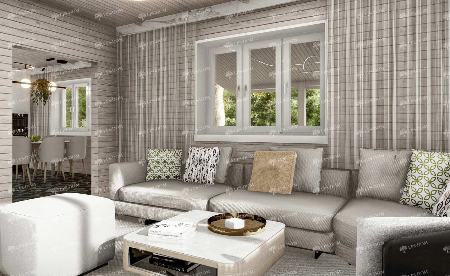 КАРКАСНЫЙ ДОМ КИРКИНЕС фото интерьера 5