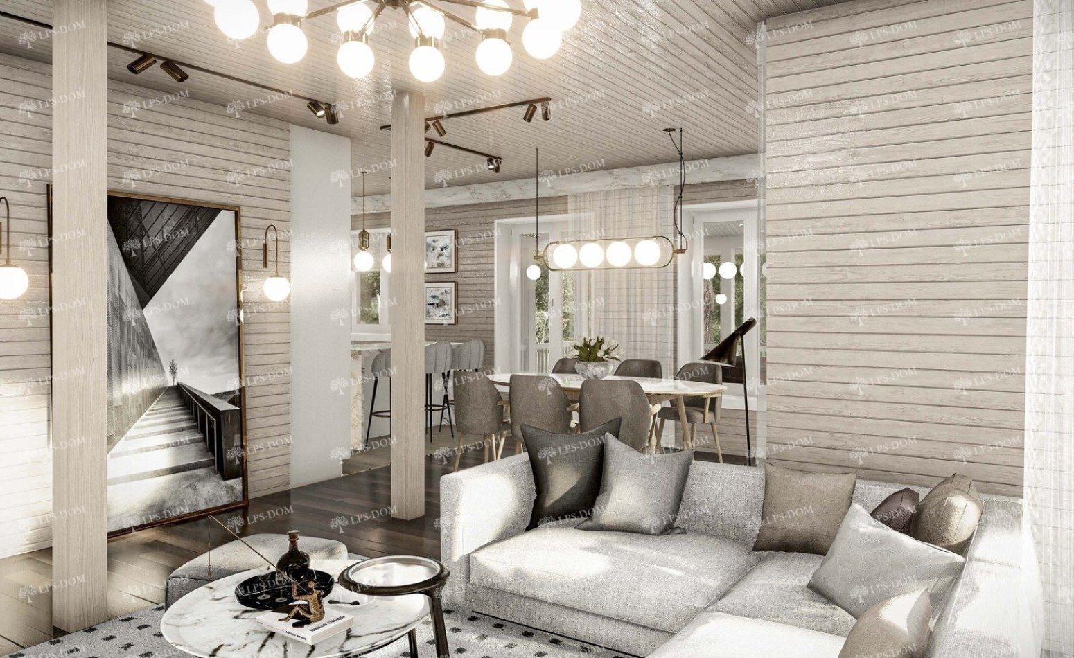 КАРКАСНЫЙ ДОМ САЛЬТА фото интерьера 4