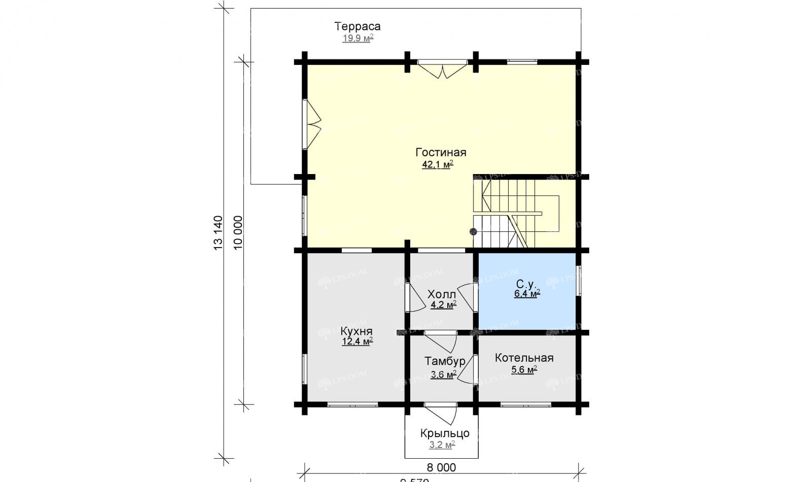 ПРОЕКТ ДОМА ИЗ ПРОФИЛИРОВАННОГО БРУСА РАТНИК фото 7