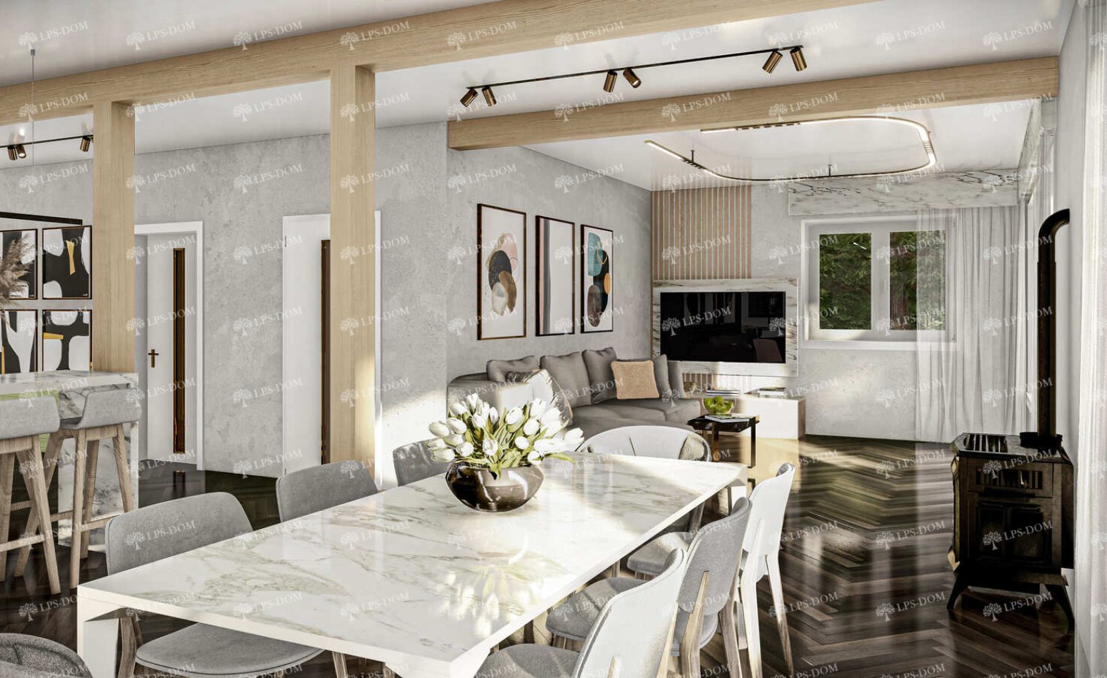 КАРКАСНЫЙ ДОМ АНДРИЯ фото интерьера 4