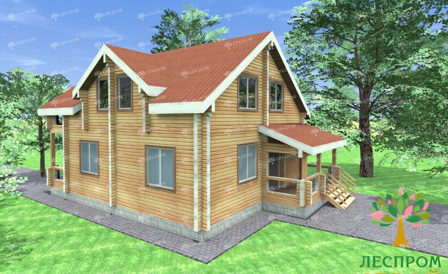 ПРОЕКТ ДОМА ИЗ КЛЕЕНОГО БРУСА СИБИРЬ фото 4