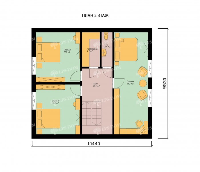КАРКАСНЫЙ ДОМ ЭДИНБУРГ планировка 2