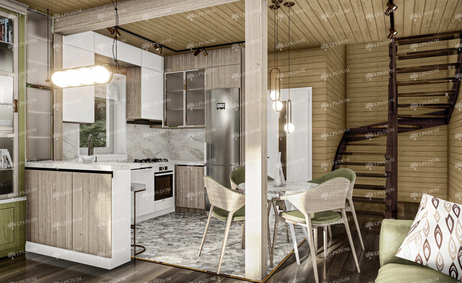 КАРКАСНЫЙ ДОМ ФОДЖА фото интерьера 26