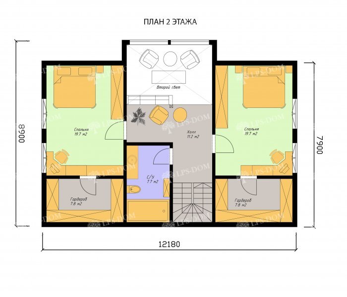 КАРКАСНЫЙ ДОМ ДИЖОН планировка 2