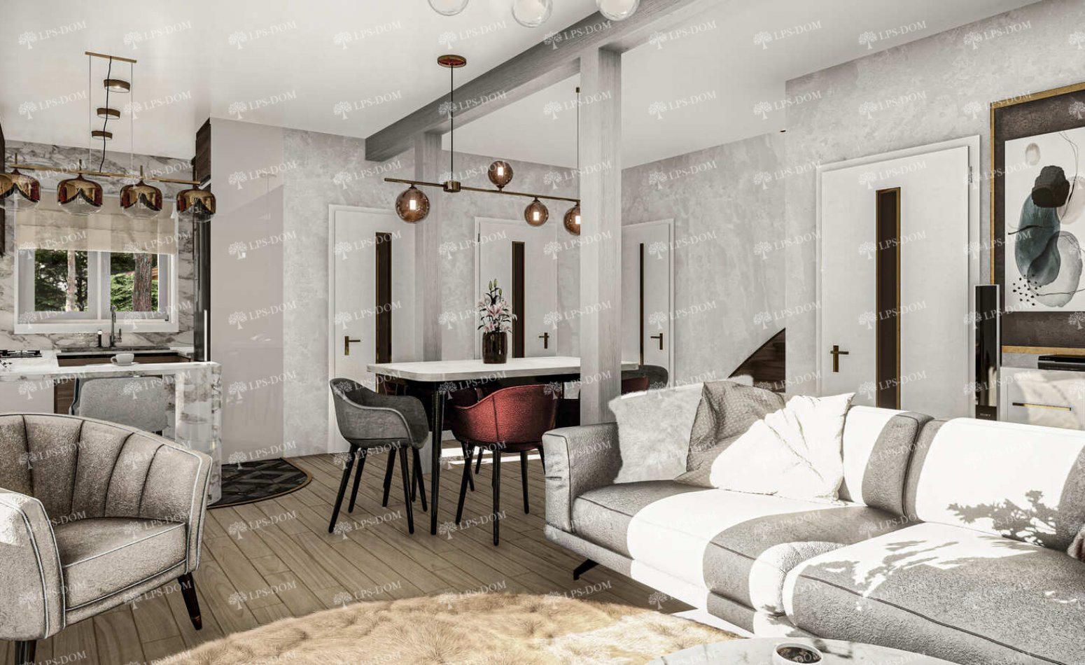 КАРКАСНЫЙ ДОМ ПРИВЕРНО фото интерьера 7