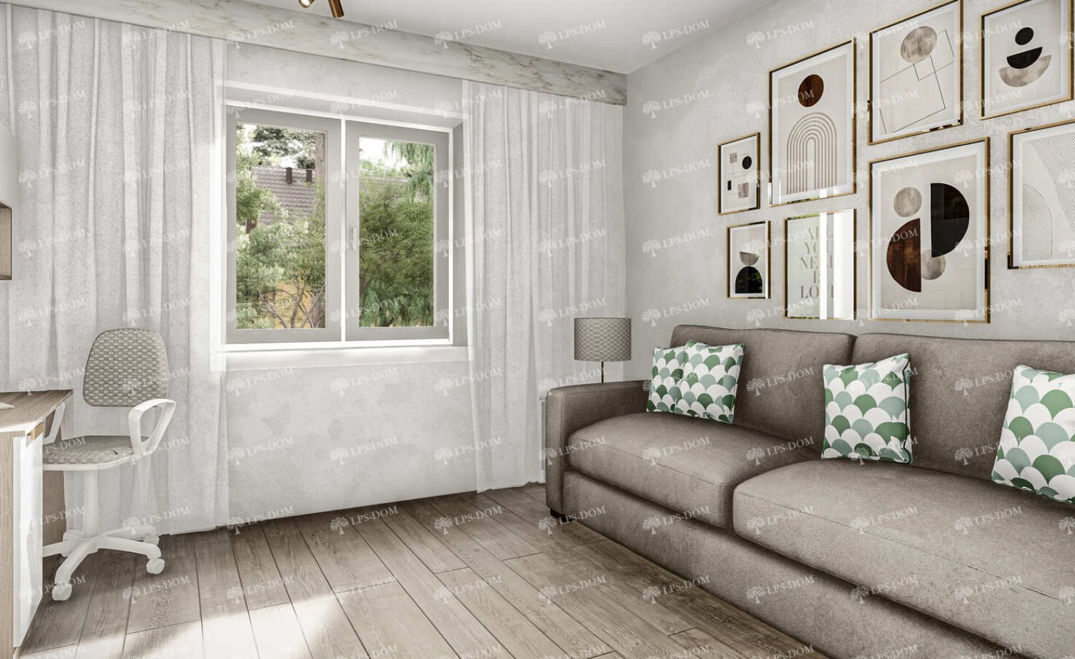 КАРКАСНЫЙ ДОМ ПУАТЬЕ фото интерьера 8