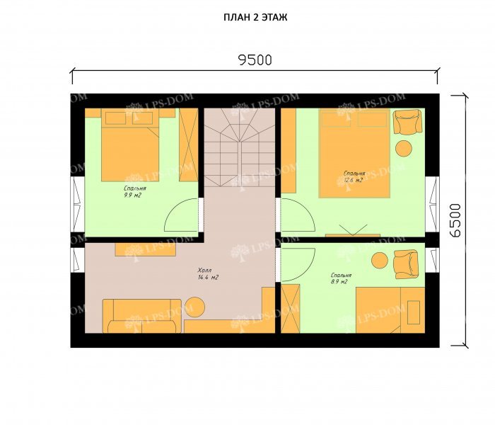 КАРКАСНЫЙ ДОМ СОЛСБЕРИ планировка 2