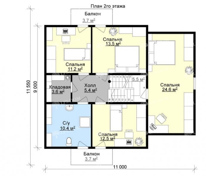 КАРКАСНЫЙ ДОМ СИРИУС планировка 2