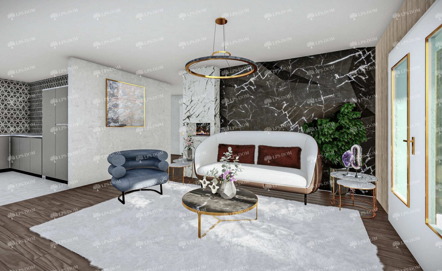 КАРКАСНЫЙ ДОМ АЖЕН фото интерьера 20