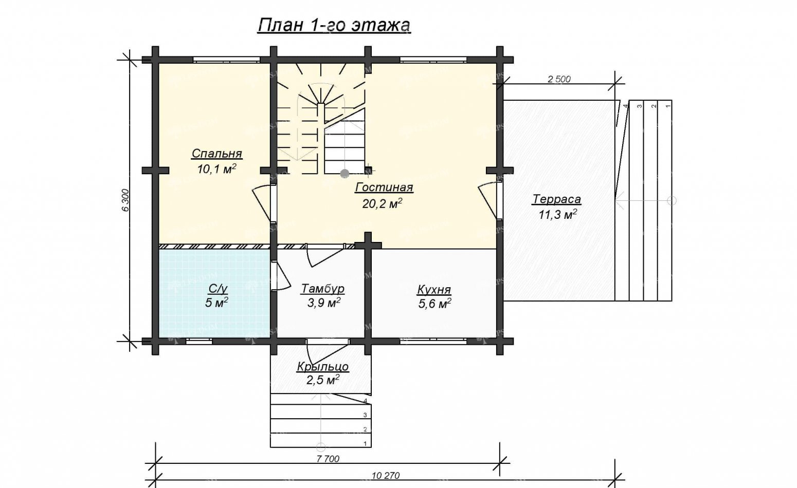 ПРОЕКТ ДОМА ИЗ ПРОФИЛИРОВАННОГО БРУСА ОБЕРСТДОРФ фото 4