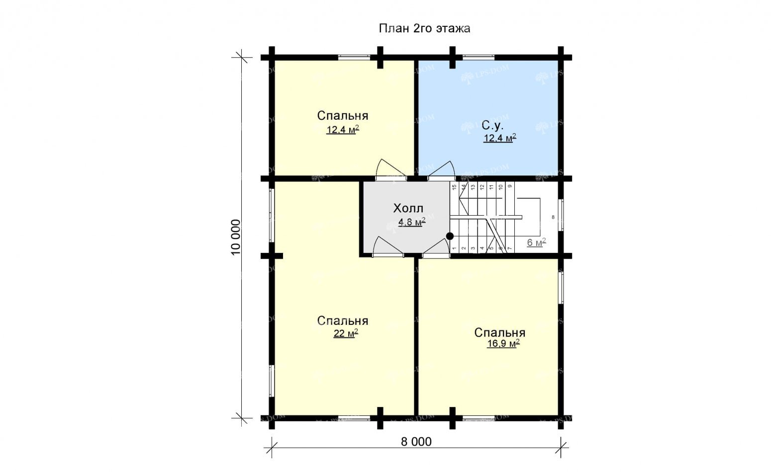 ПРОЕКТ ДОМА ИЗ ПРОФИЛИРОВАННОГО БРУСА РАТНИК фото 8
