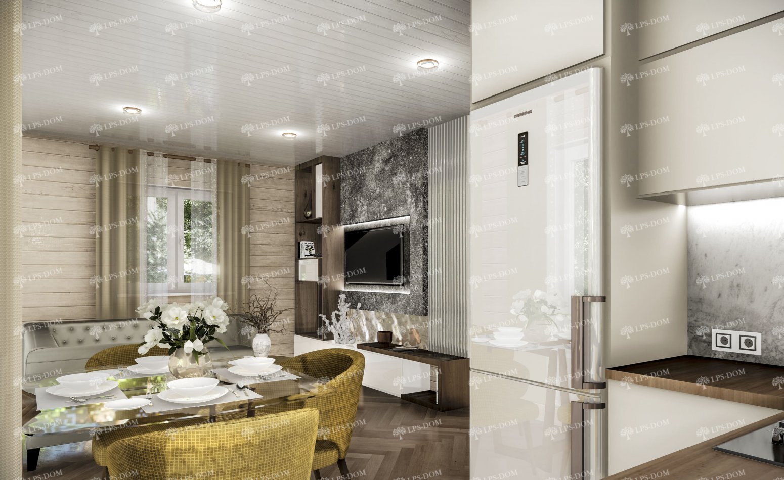 КАРКАСНЫЙ ДОМ БОНДИ фото интерьера 5