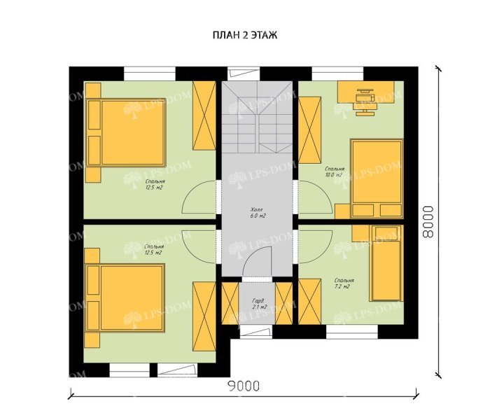 КАРКАСНЫЙ ДОМ КЁЛЬН планировка 2