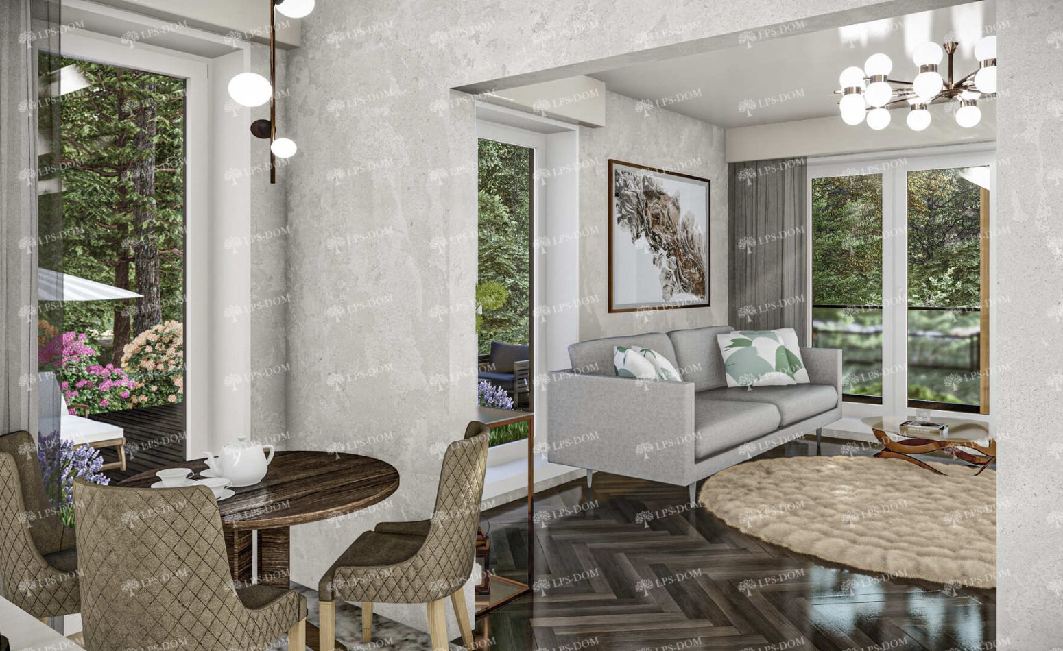 КАРКАСНЫЙ ДОМ ЖОРЖ фото интерьера 3